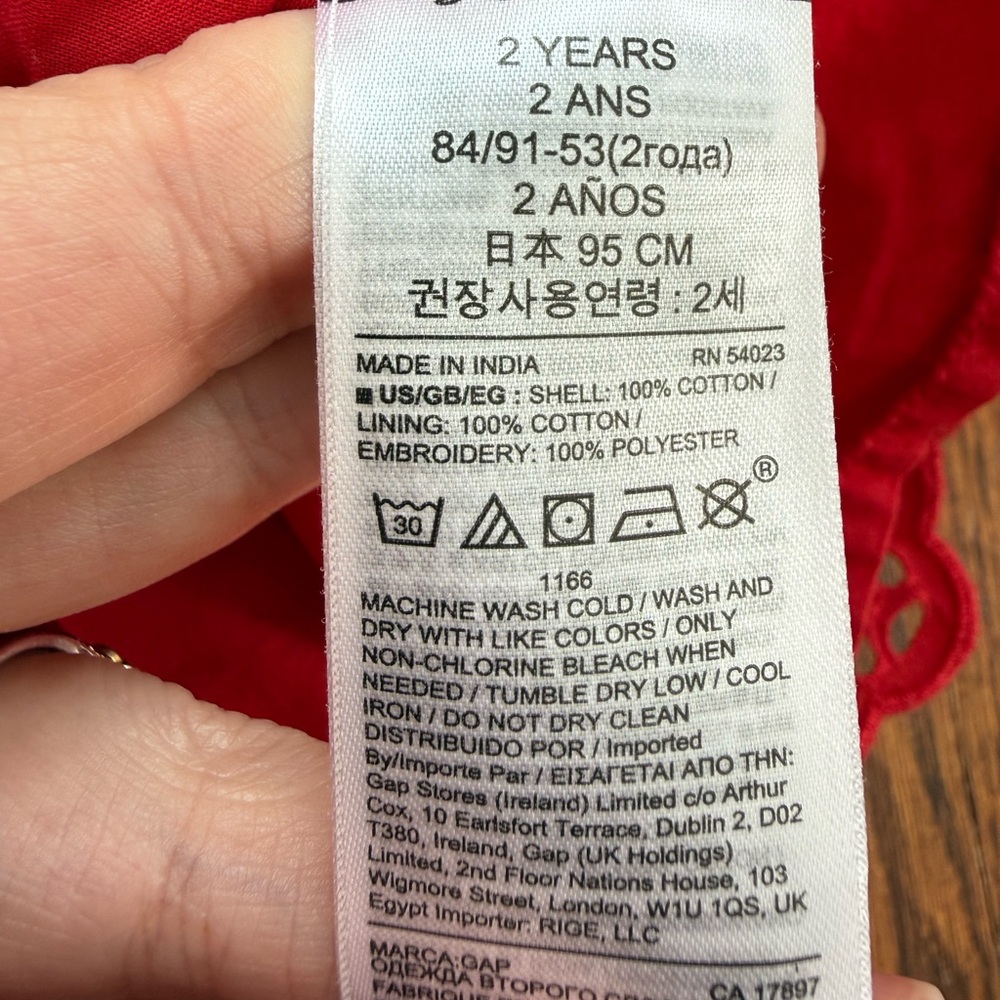 Gap Eyelet Dress Sz 2 - Picture 5 of 6